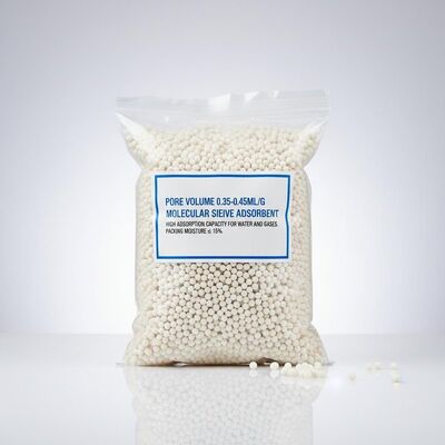 Adsorben Saringan Molekuler dengan Volume Pori 0,35-0,45ml/g dan Adsorpsi Air ≥21,0% untuk Stabilitas Termal Tinggi Hingga 400°C